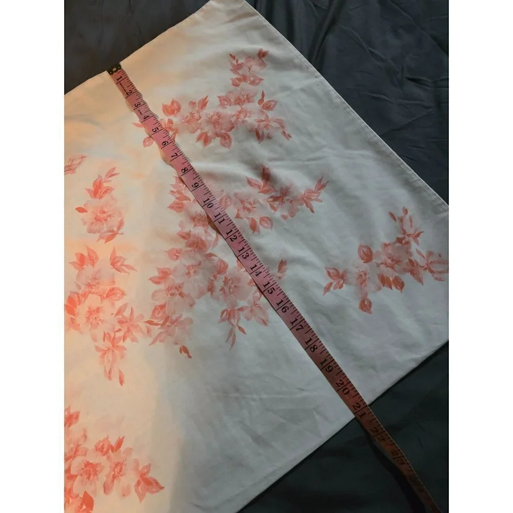 Vintage Red Watercolor Asian Floral Pillowcase